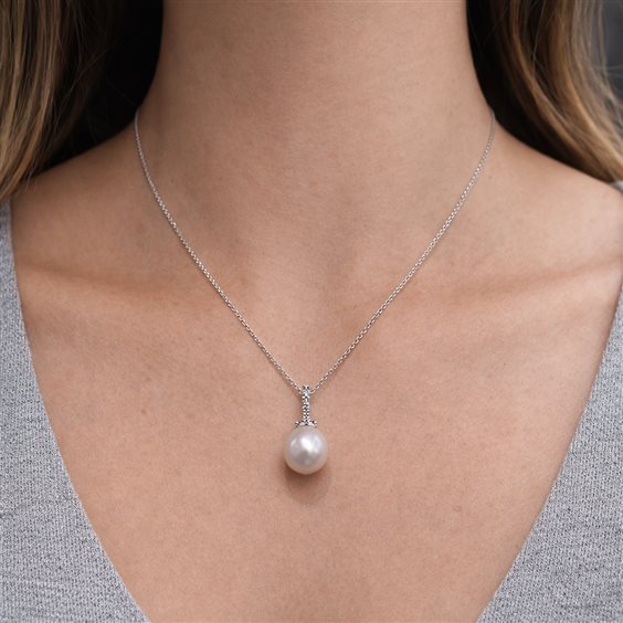 Necklace Comete Woman in White Gold Perla GLP333 - GLP333